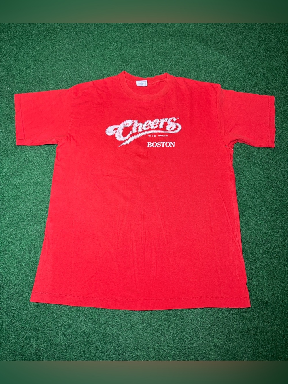 Cheers Boston Vintage 90s Red XL Graphic T Shirt 23x30 Retro